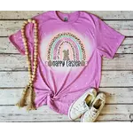 Southern Backroad Tees Southern Backroad Tees Happy Easter Bleached Rainbow Tee