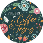 Carson Fueled By Coffee & Jesus Car Coaster CC78208