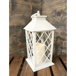 Tremont Floral White LED Lantern