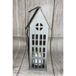 Carson Metal House w/Candle Grey