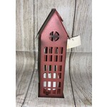 Carson Metal House w/Candle Red
