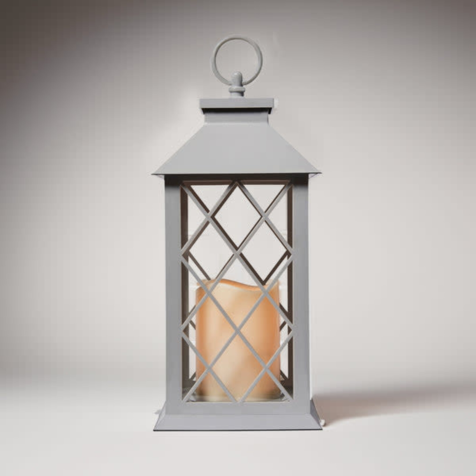 A Cheerful Giver Grey Flameless Lantern