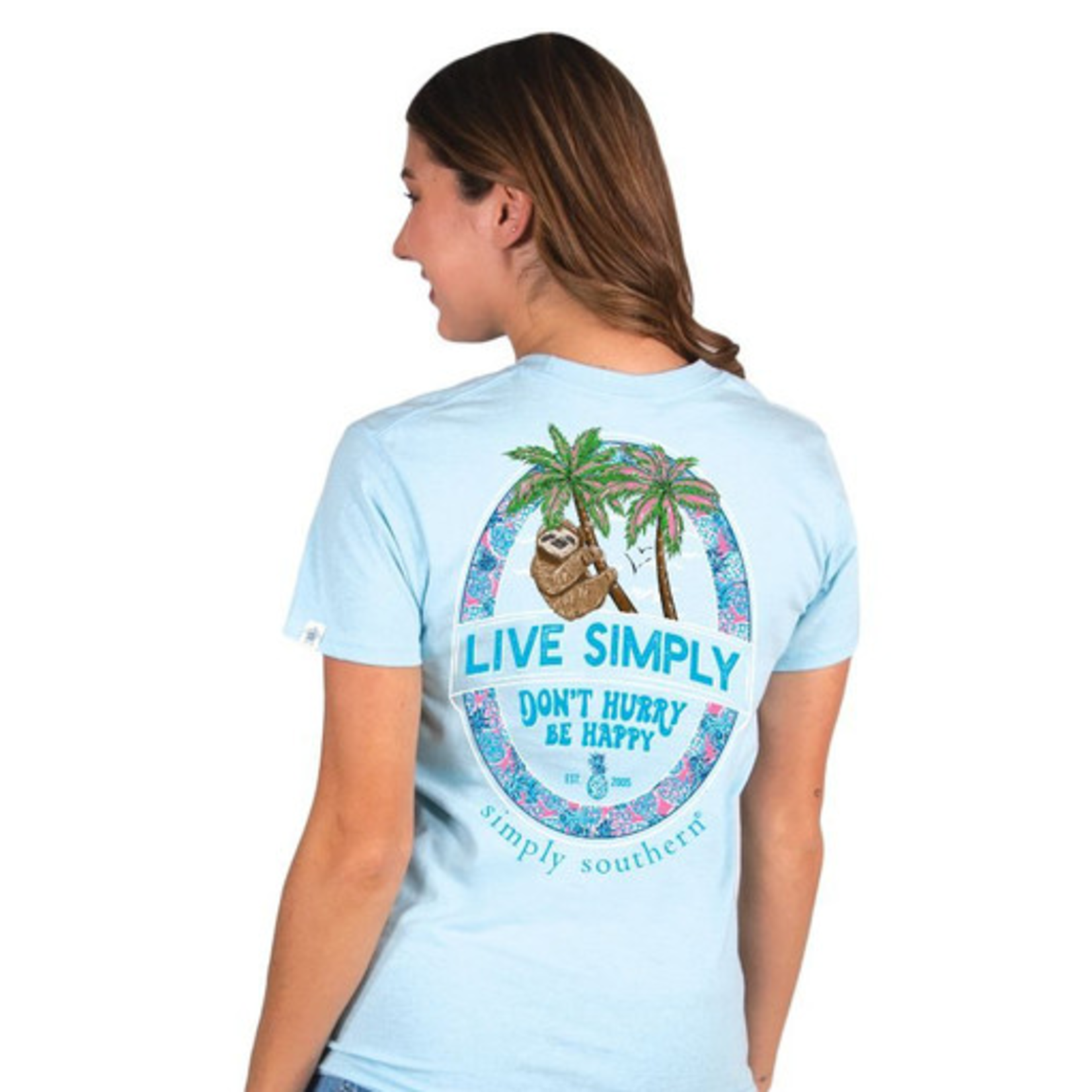 Simply Southern Simply Southern Sloth T-Shirt Ice sz Medium