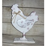 Burton & Burton White Chicken Shelf Sitter Hen