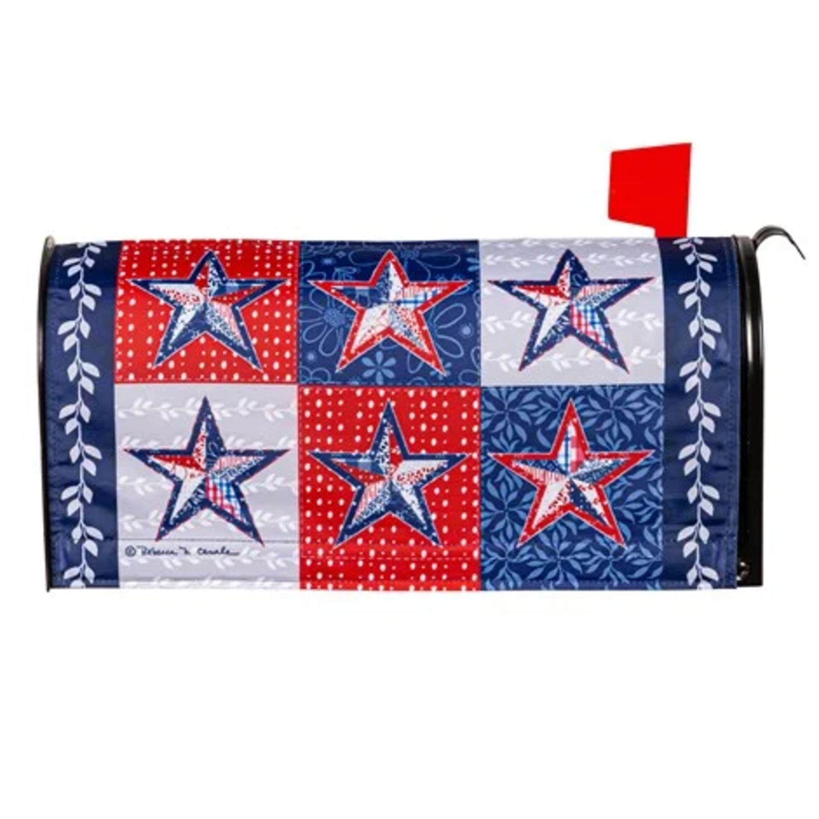 Evergreen Red, White, & Blue Stars Mail Wrap