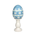 AGP Easter Egg On Pedestal Blue