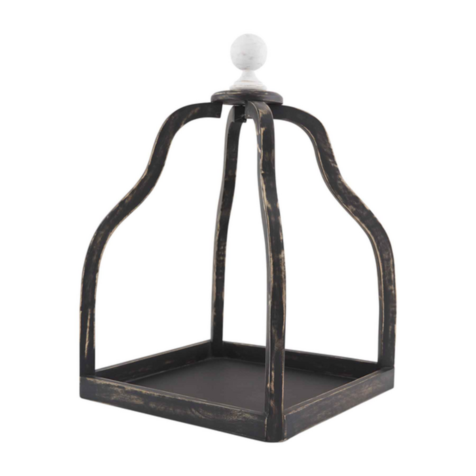 Mudpie Black Wooden Lantern Small