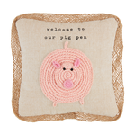 Mudpie Pig Crochet Farm Pillow