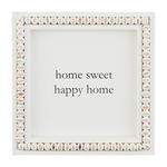 Mudpie Home Beaded Square Plaque