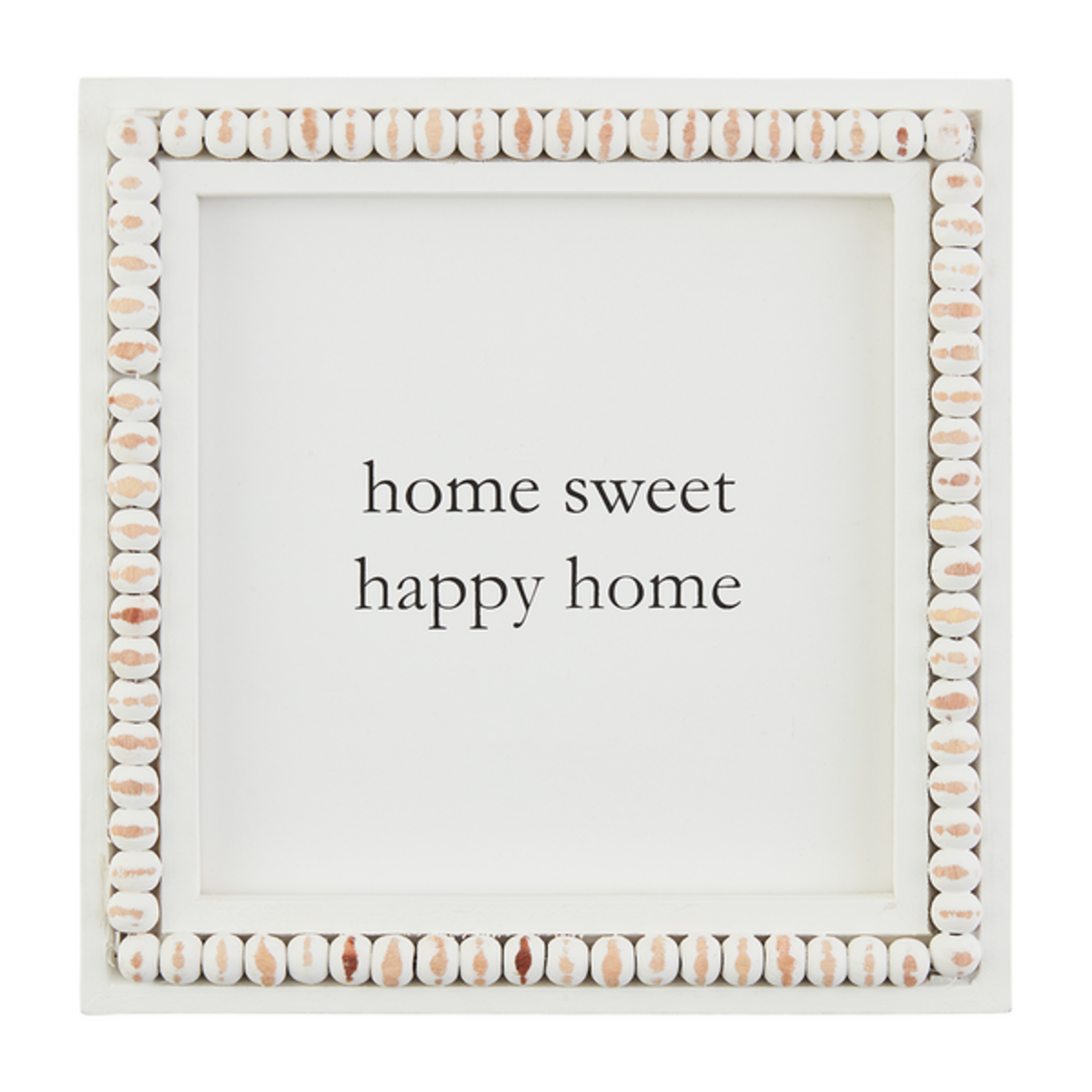 Mudpie Home Beaded Square Plaque