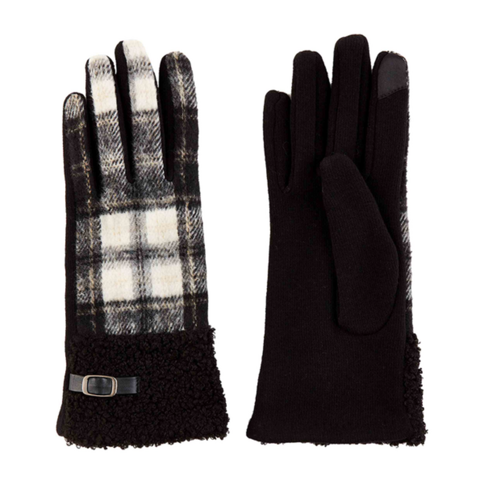 Mudpie Mudpie Tartan Boucle Gloves Black