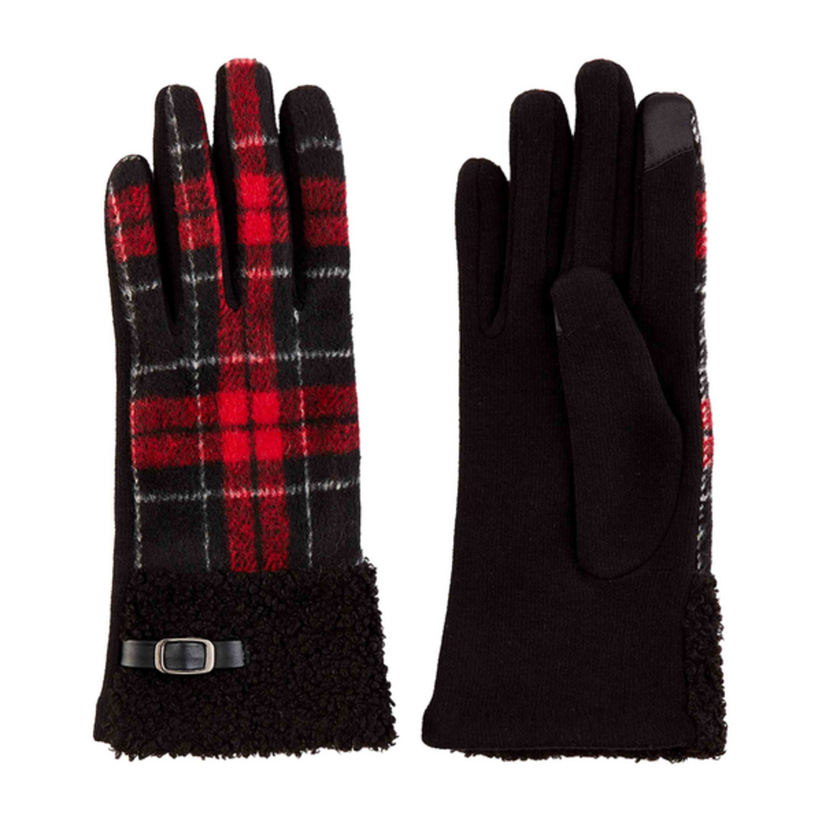 Mudpie Mudpie Tartan Boucle Gloves Red