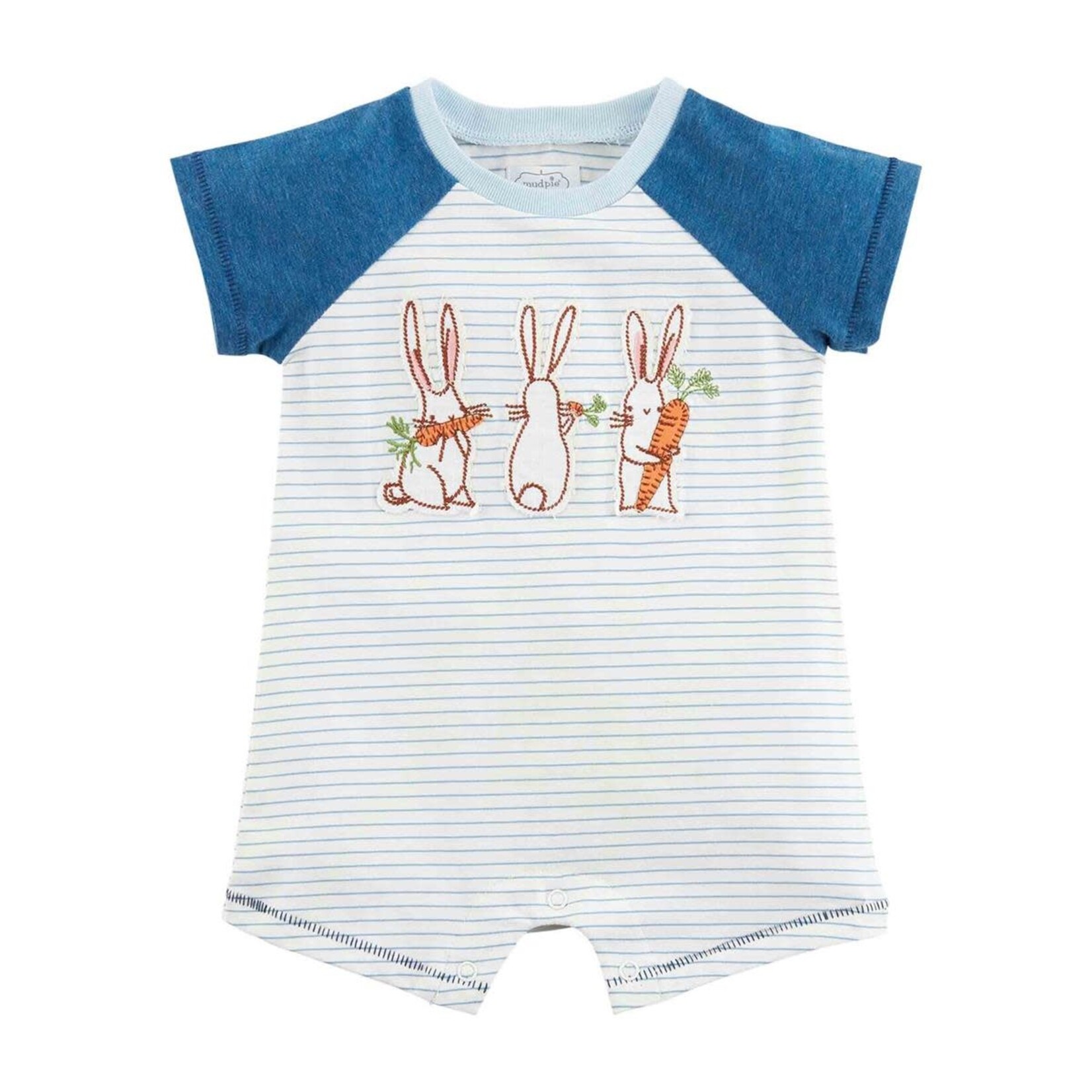 Mudpie Mudpie Bunny Applique’ Shortall