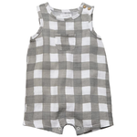 Mudpie Mudpie Gingham Muslin Romper 3-6M