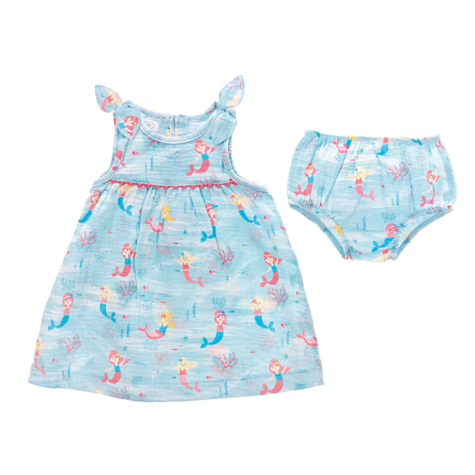 Mudpie Mudpie Mermaid Baby Dress Set