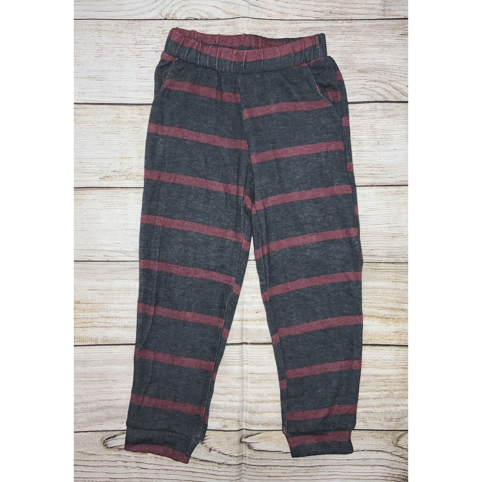 12PM Kid’s Striped Pant Burgandy