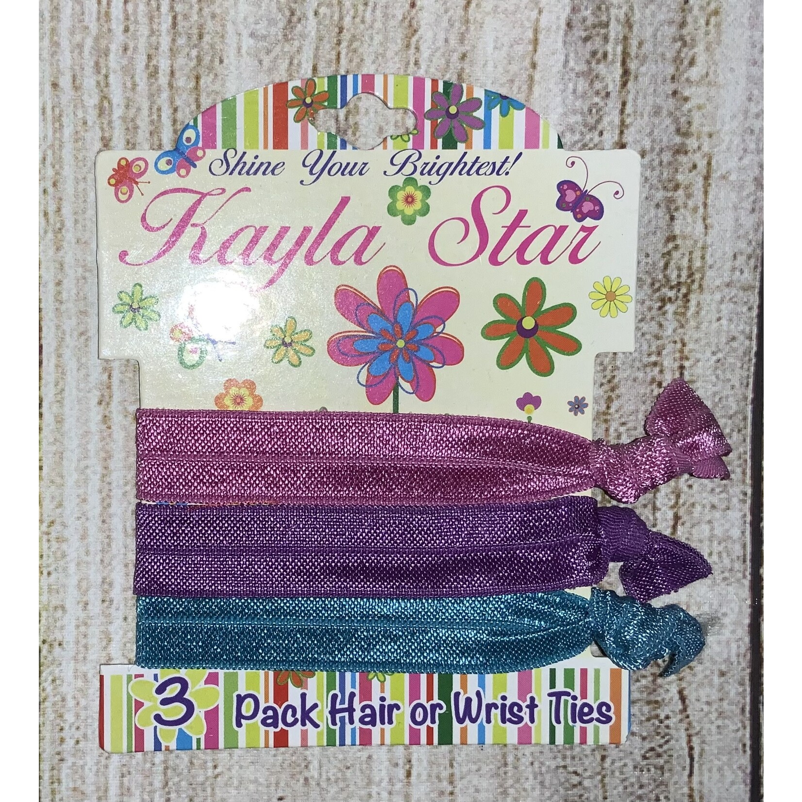 DM Merchandise Kayla Star 3 Pack Hair or Wrist Ties