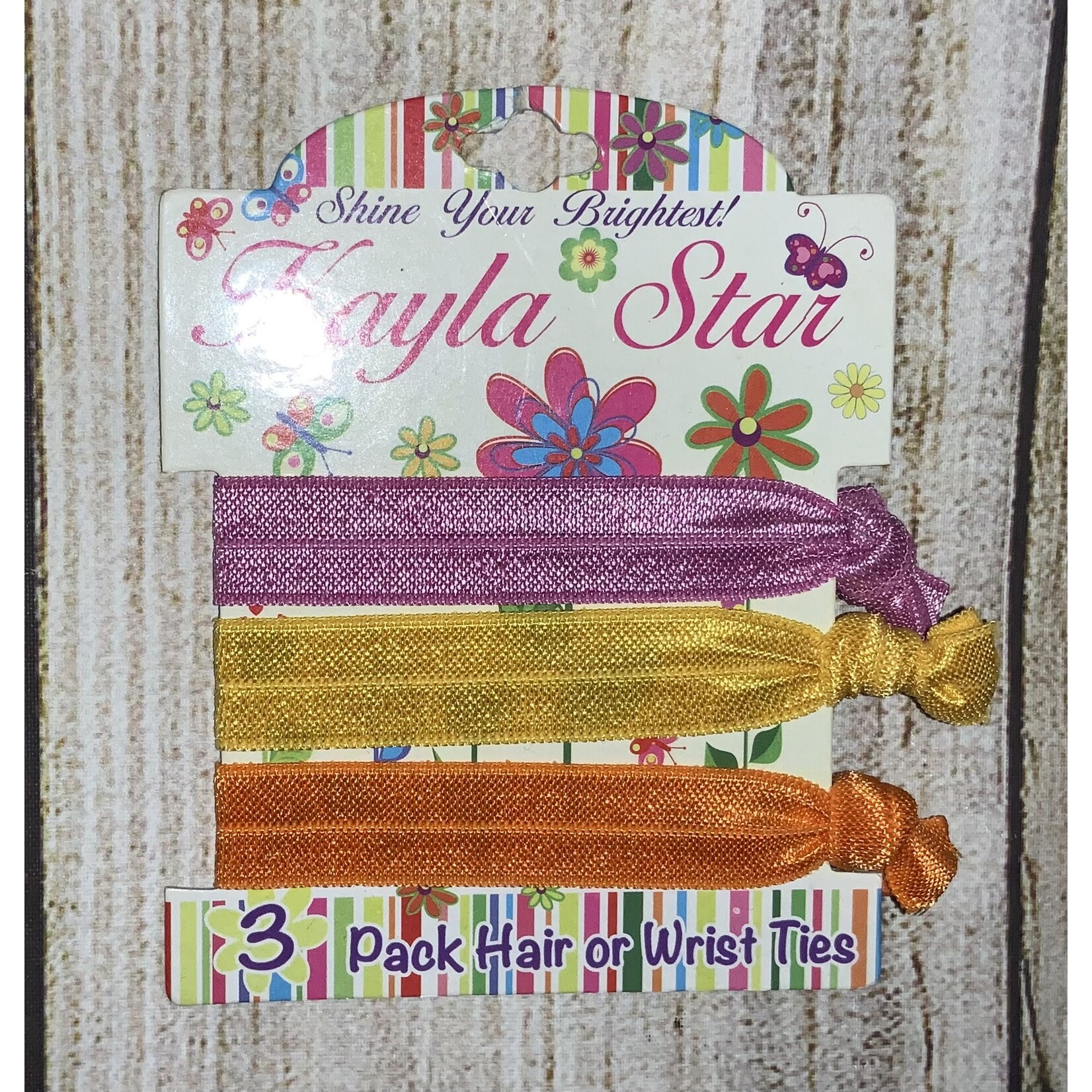 DM Merchandise Kayla Star 3 Pack Hair or Wrist Ties