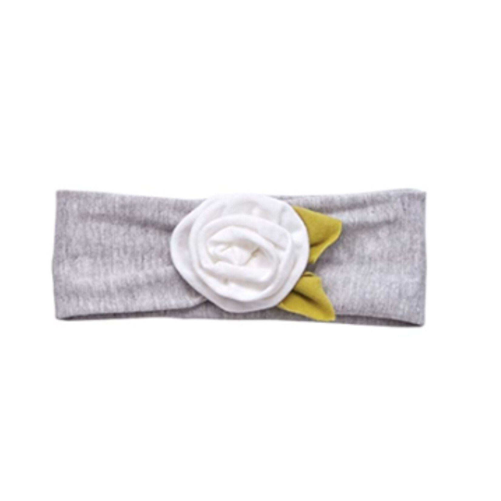 Mudpie Mudpie Grey Flower Headwrap