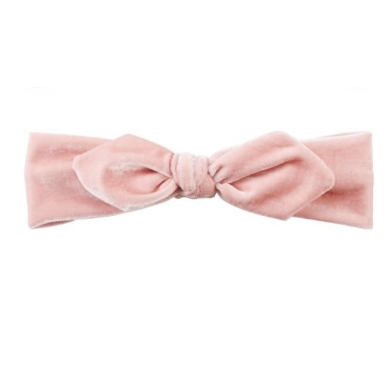 Mudpie Mudpie Bow Headband Light Pink Velvet