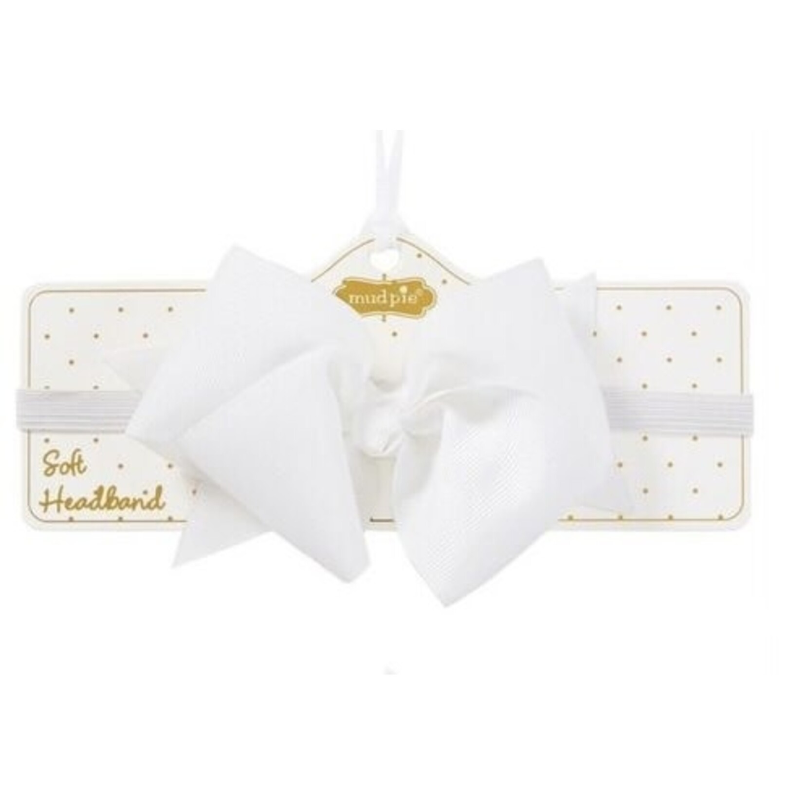 Mudpie Mudpie Soft Headband White Bow
