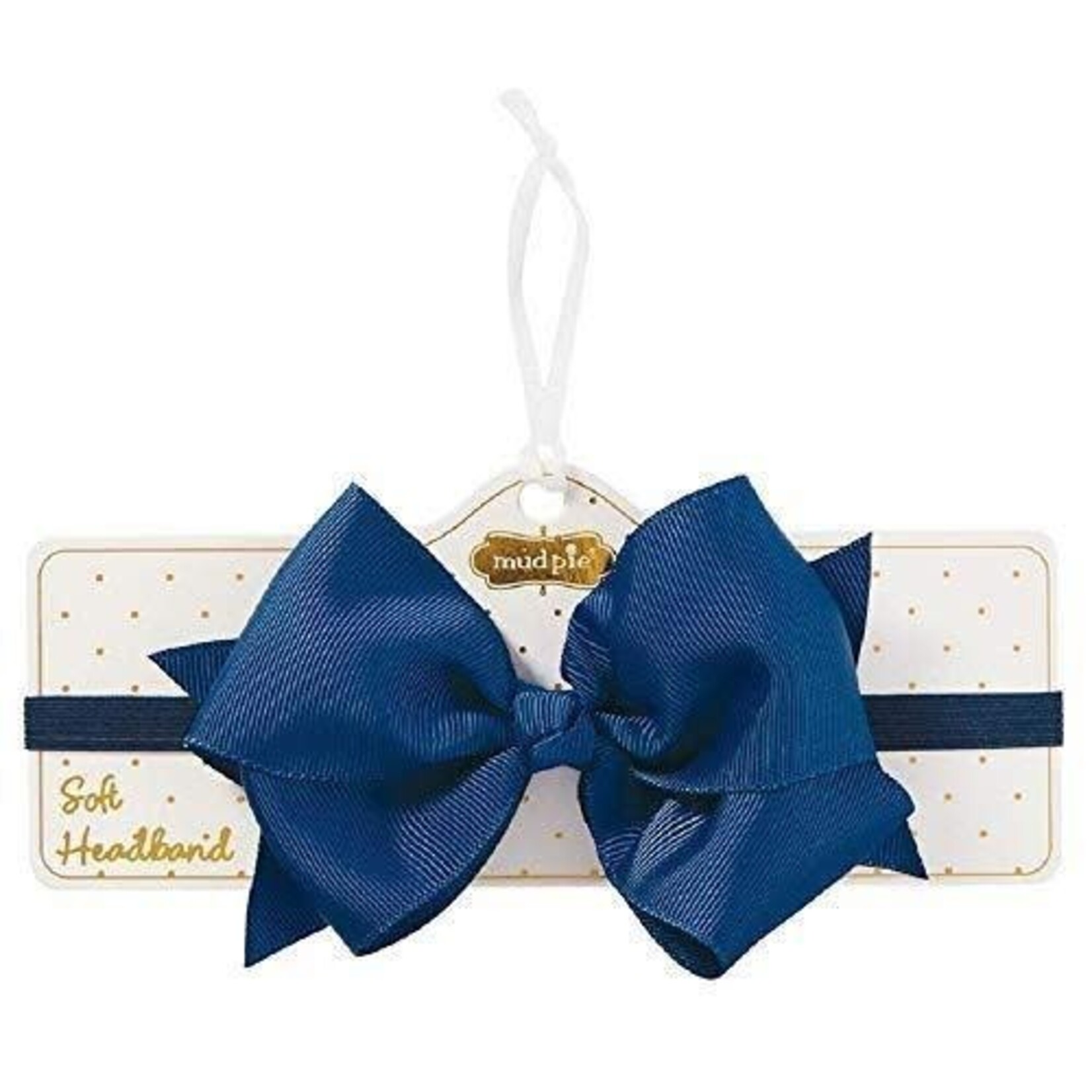 Mudpie Mudpie Soft Headband Light Navy Bow