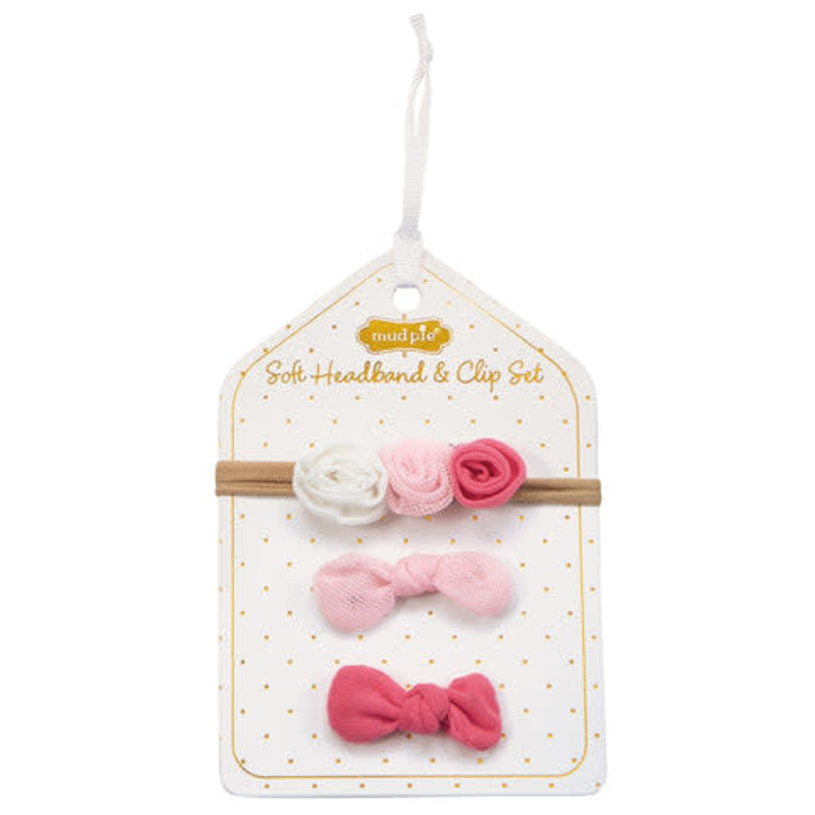 Mudpie Mudpie Mesh Flower Headband & Clips