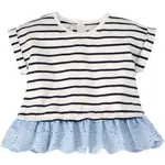 Mudpie Mudpie Stripe Eyelet Tee