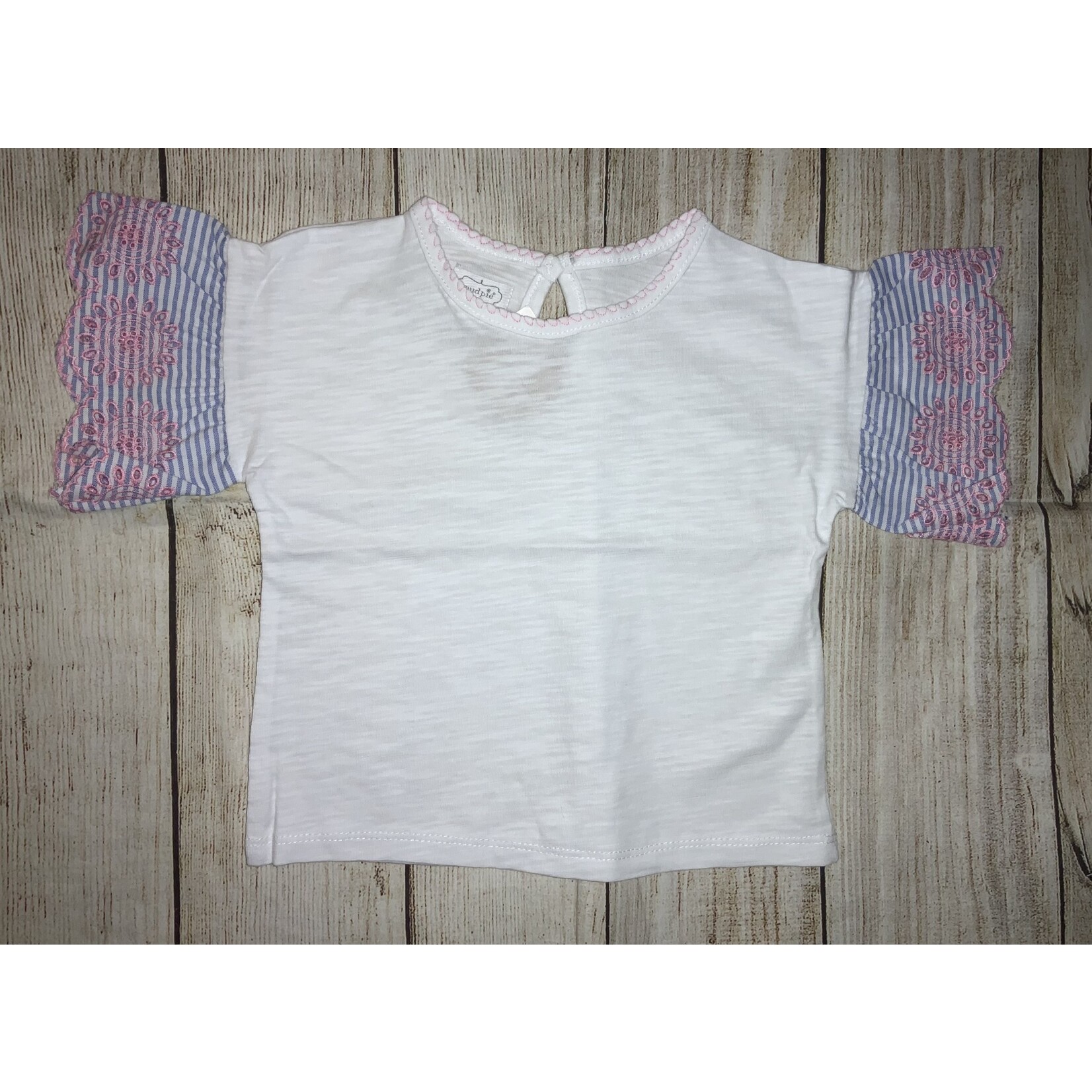 Mudpie Mudpie White Eyelet Tee