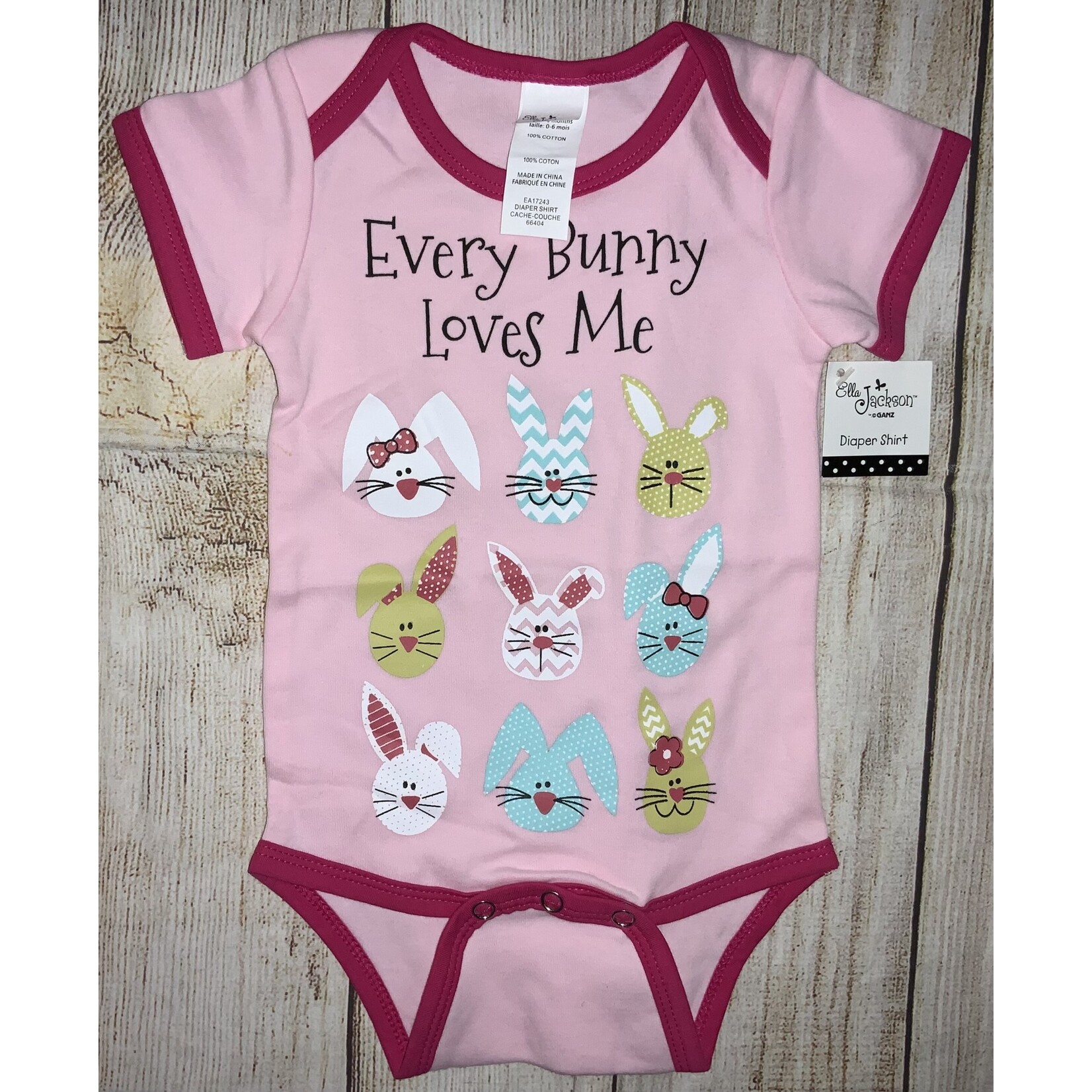 Ganz Ganz Every Bunny Loves Me Onesie 0-6M