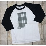 Lucky Bird Clothing Co. Lucky Bird Youth Black & White Check Indiana Raglan Tee