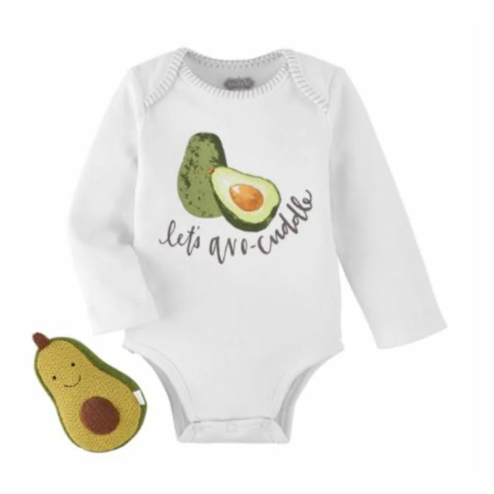 Mudpie Mudpie Avocado Rattle Crawler Set 0-6M