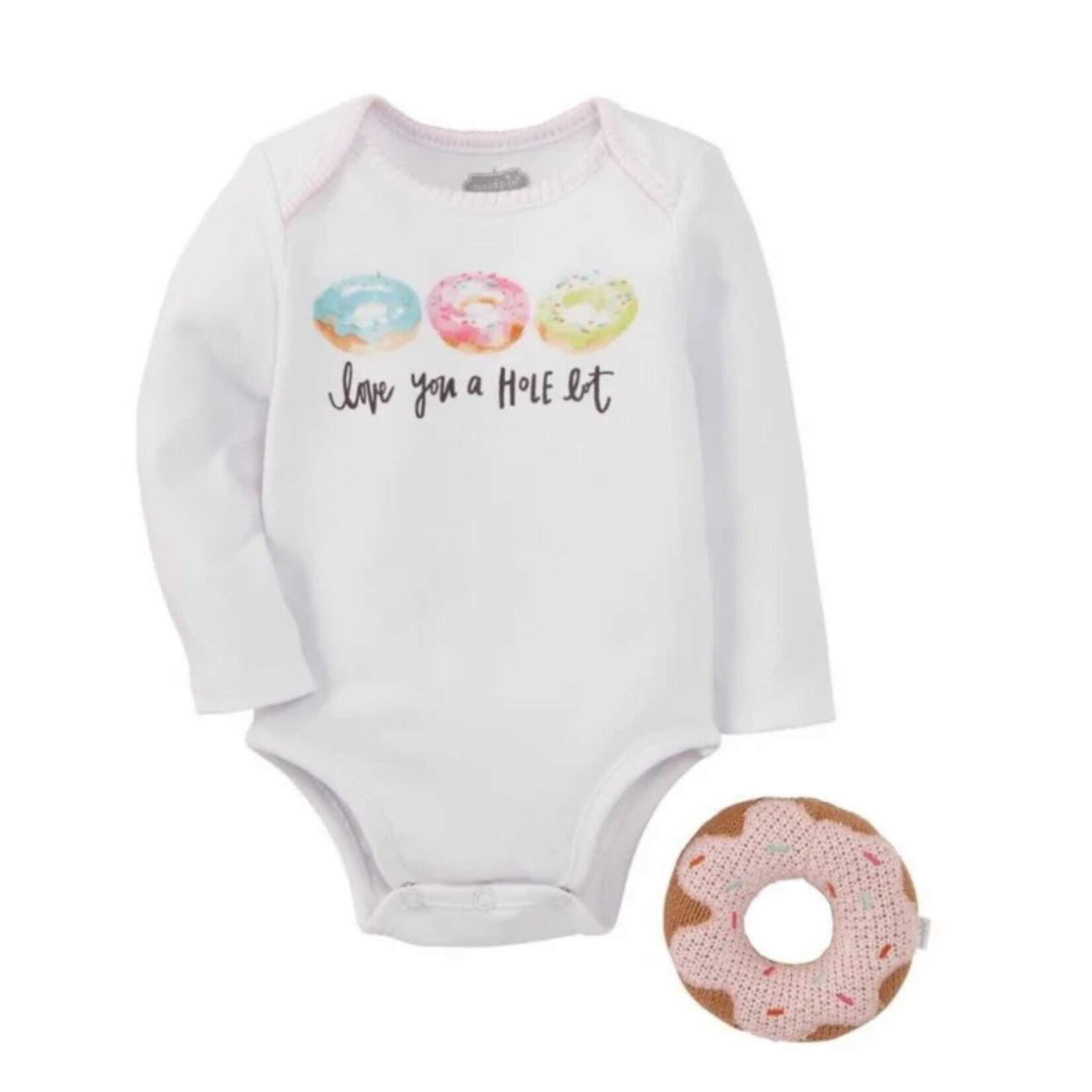 Mudpie Mudpie Donut Rattle Crawler Set 0-6M