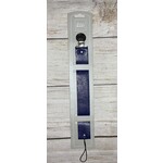 Stephan Baby Stephan Baby Faux Leather Pacifier Clip Navy