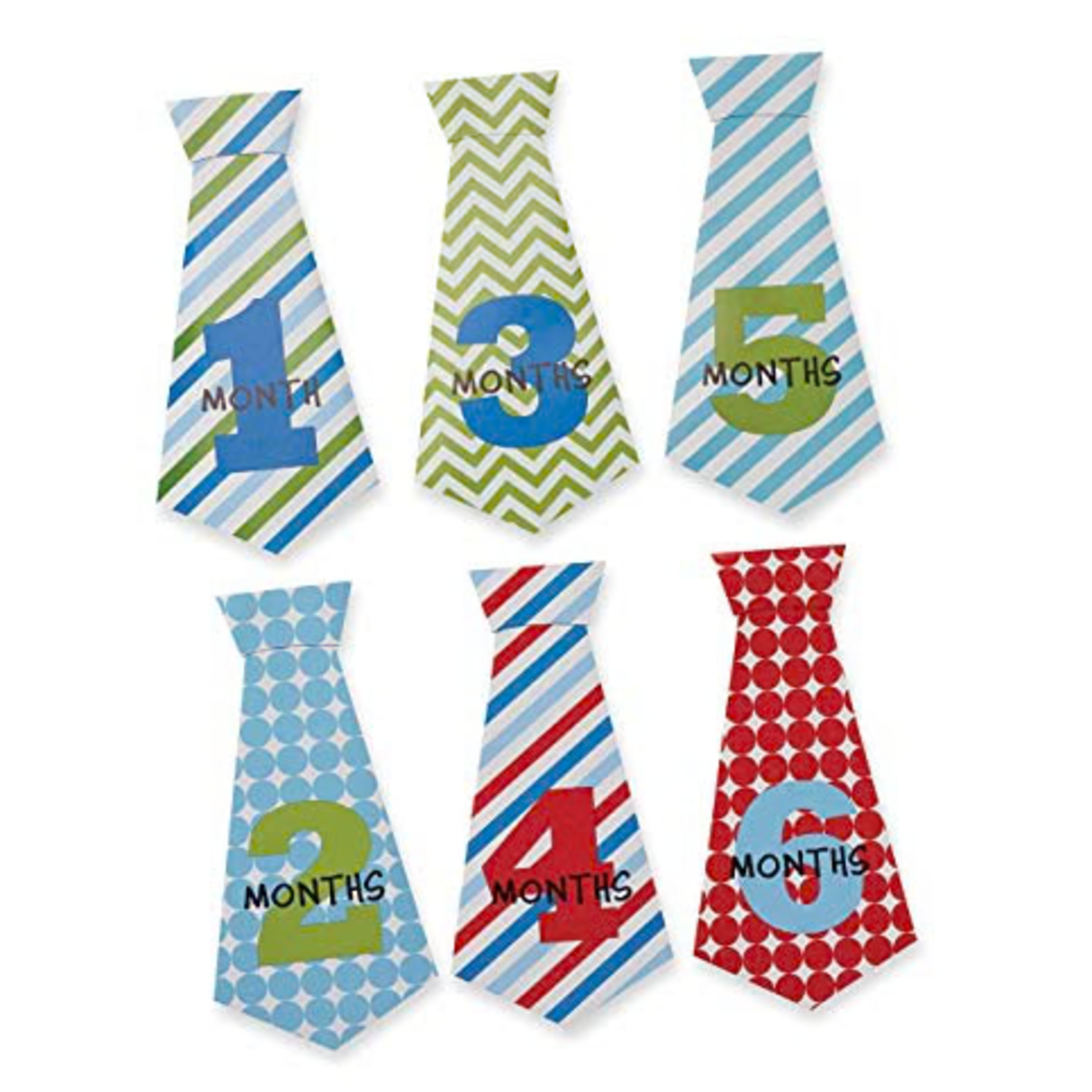 Mudpie Mudpie Boy Milestone Stickers Monthly Ties