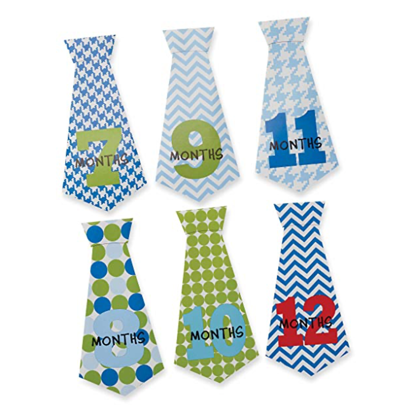 Mudpie Mudpie Boy Milestone Stickers Monthly Ties