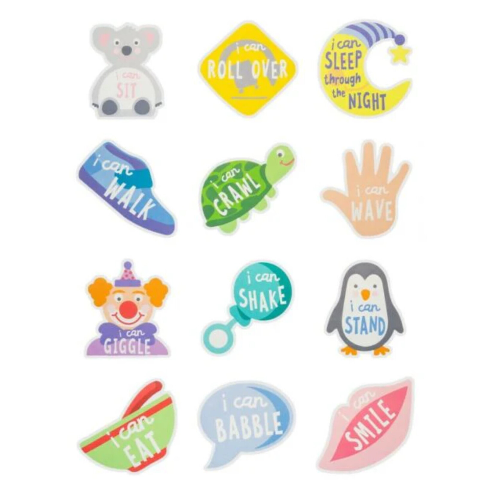 Midwest CBK Milestone Memories First Year Belly Stickers “I Can” Theme