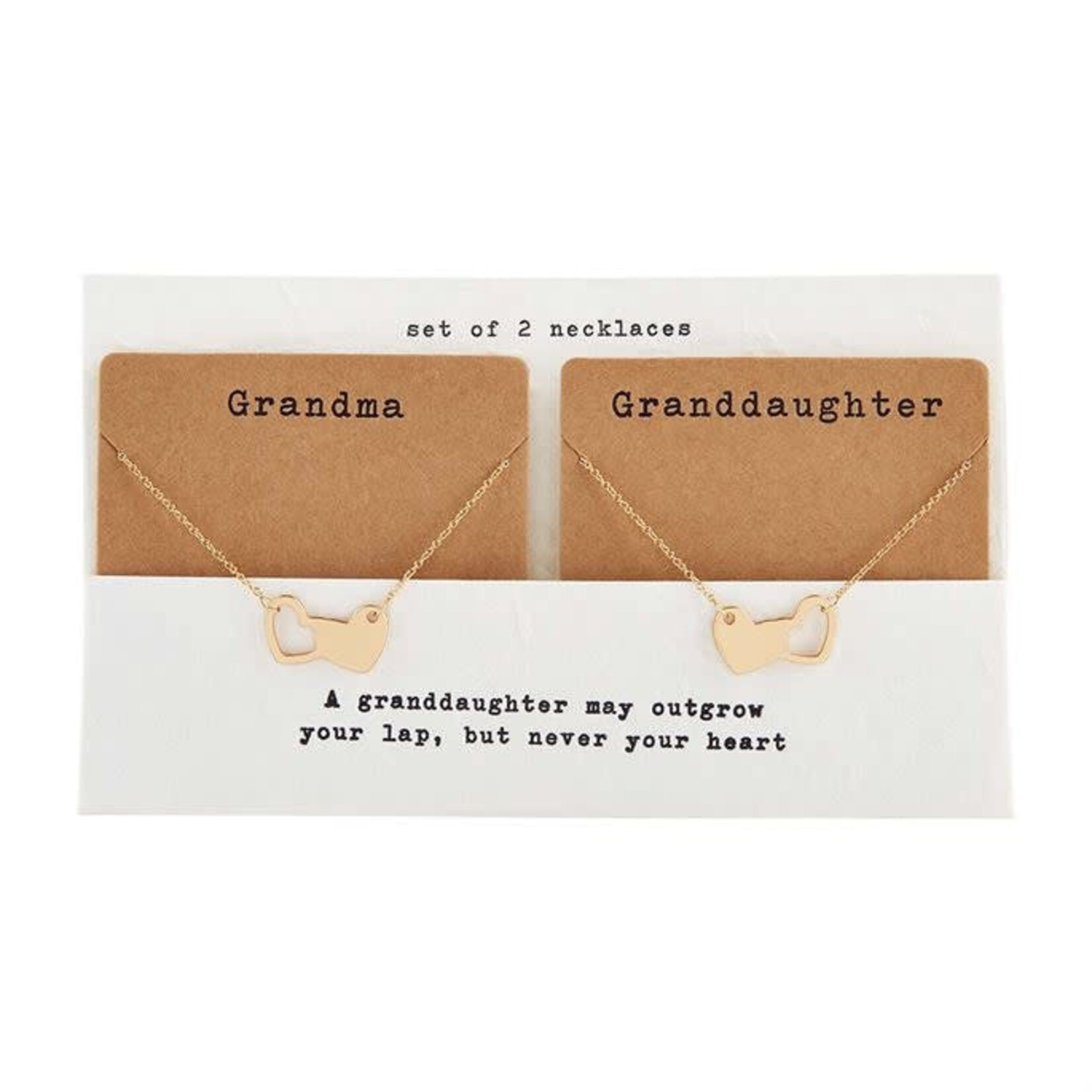Mudpie Mudpie Grandma Granddaughter Charm Necklace Set