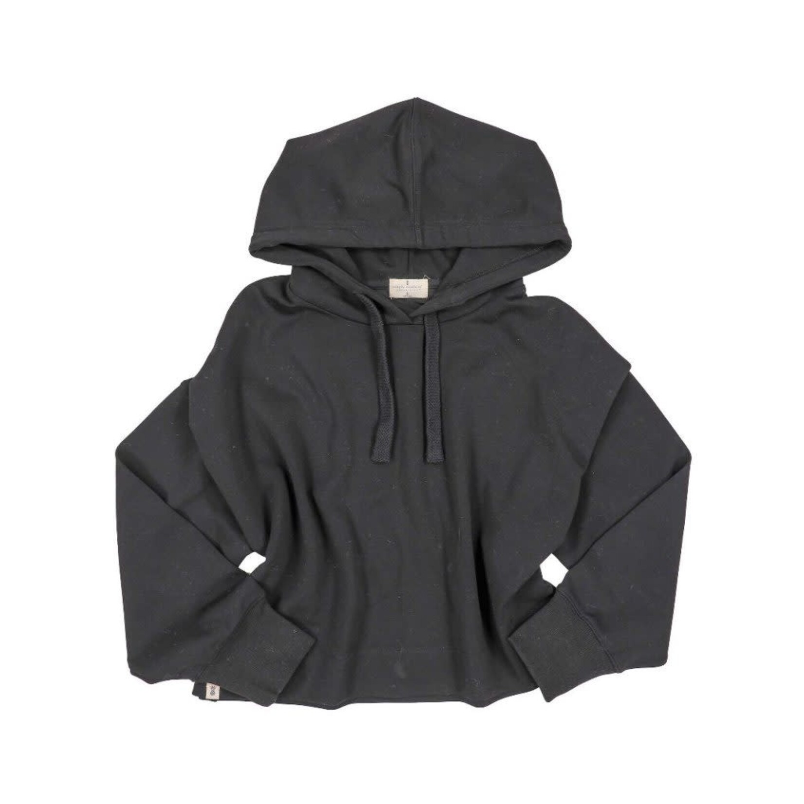 Simply Southern Simply Southern Hooded Crop Sweatshirt Black