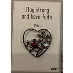 Ganz Memorial Cardinal Pin Stay Strong & Have Faith
