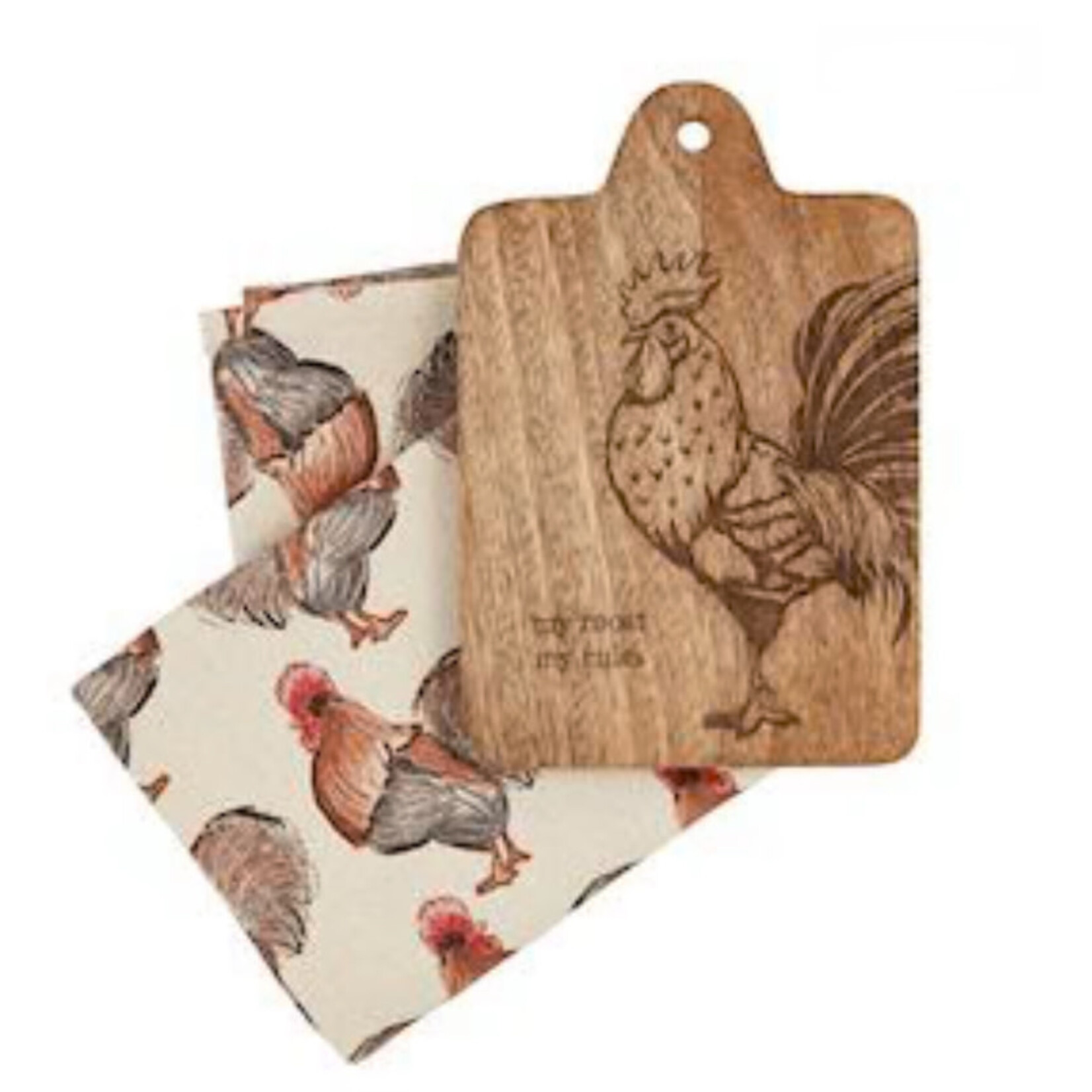 Mudpie Mudpie Chicken Board Towel Set