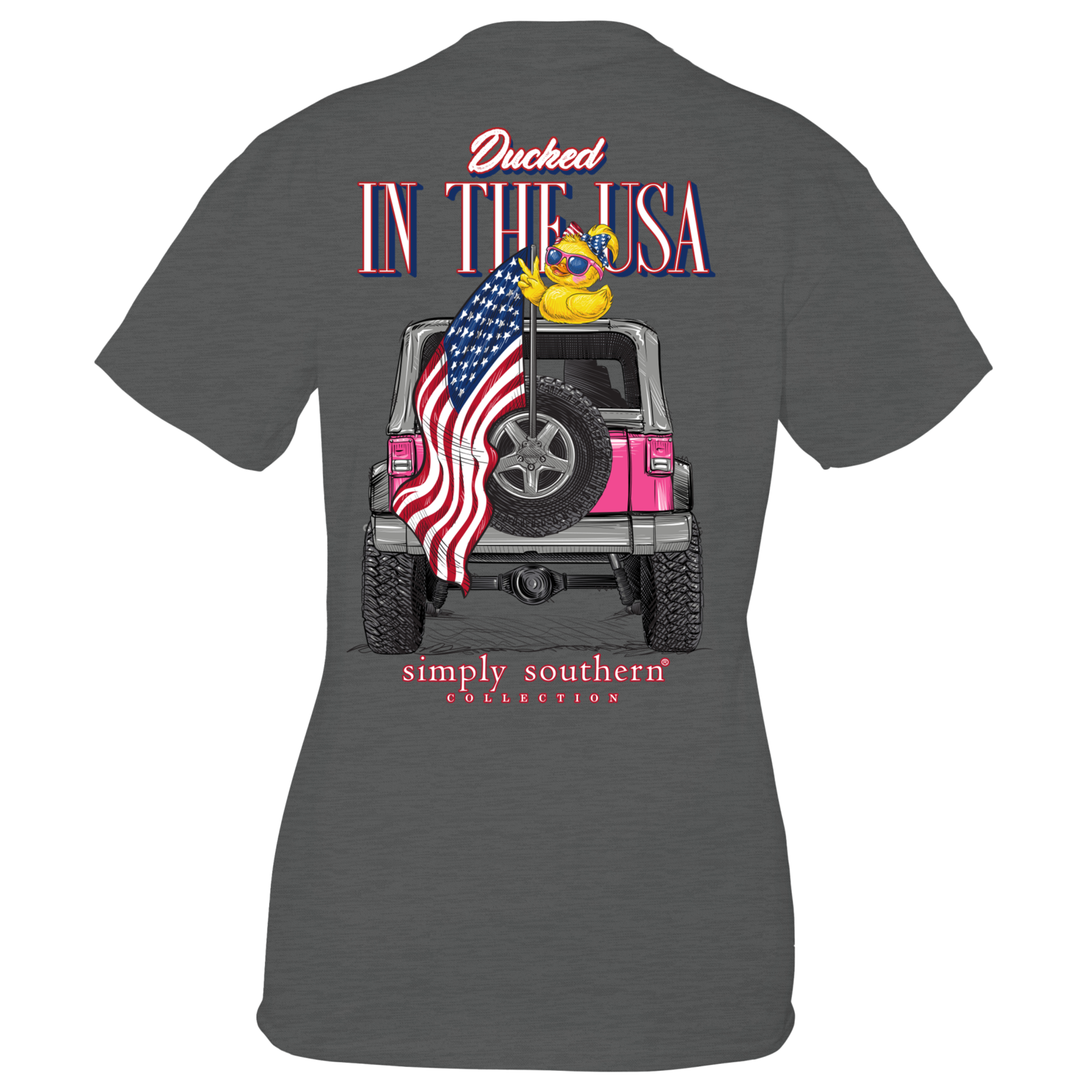 Simply Southern Simply Southern Ducked Graphite Heather T-Shirt Youth Large