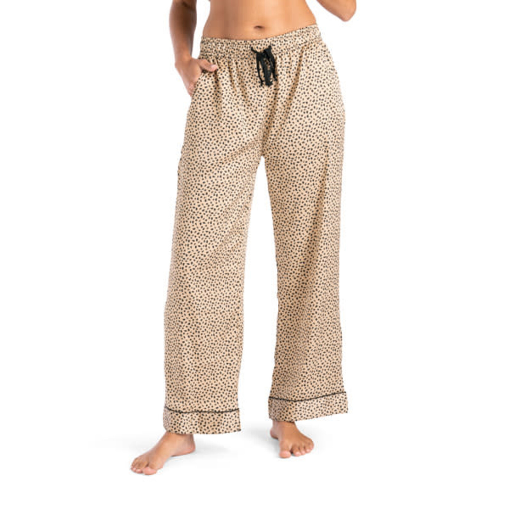 Hello Mello Hello Mello Beauty Sleep Satin Pajama Pants Ooh La Leopard