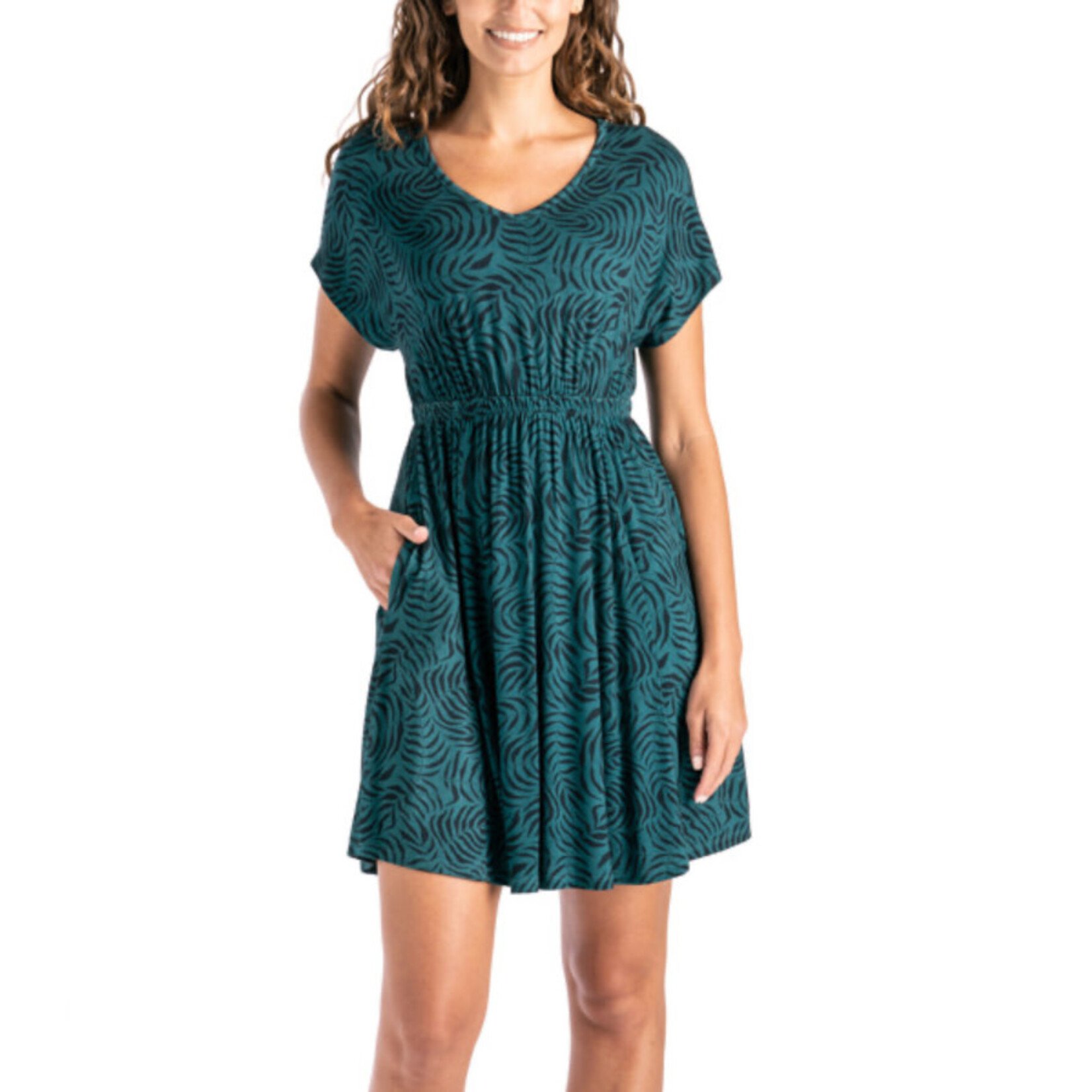 DM Merchandise Allthreads Boardwalk Dress Green Laguna