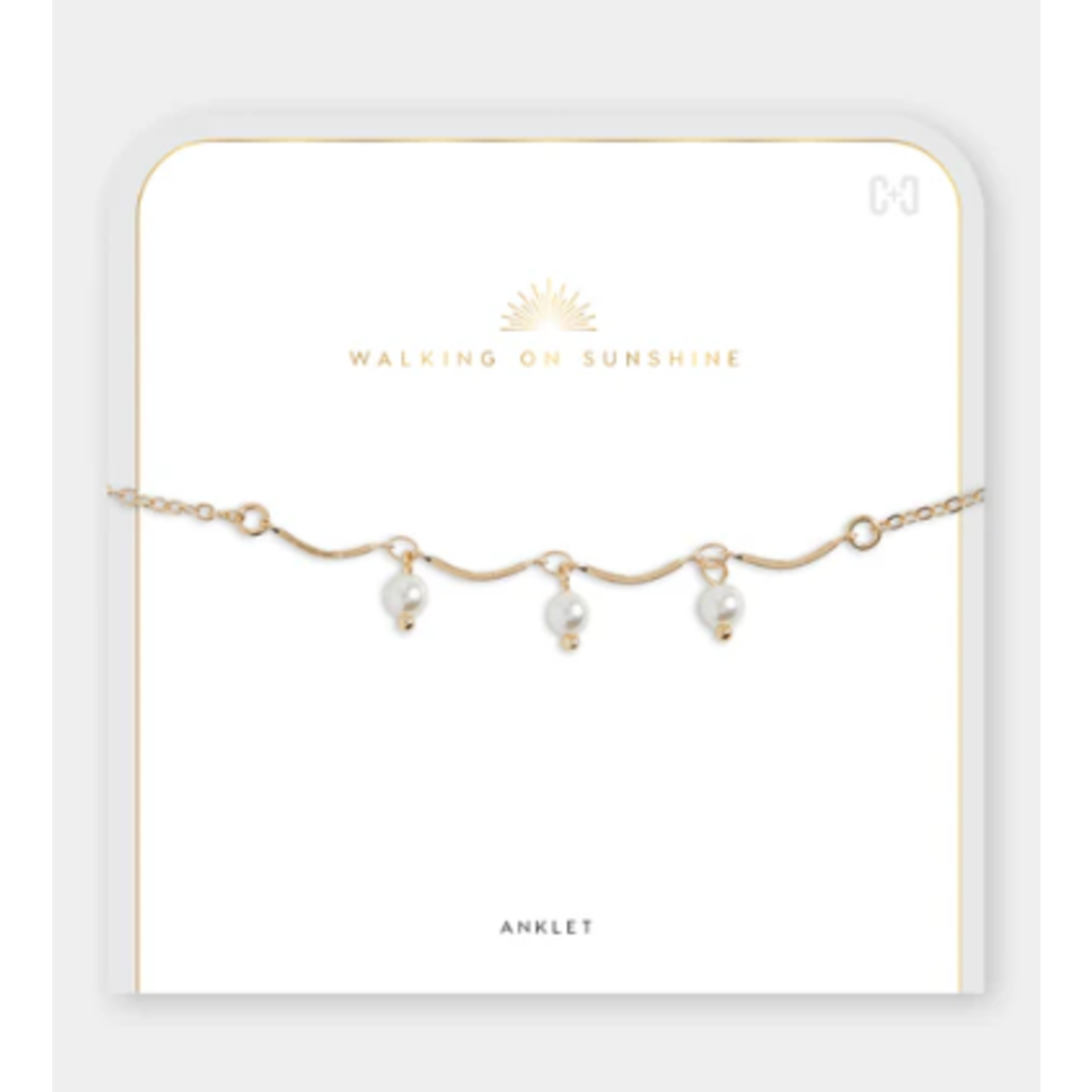 Coco + Carmen Coco & Carmen Kenza Anklet Pearl Scallop Gold