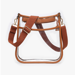 Jen & Co Jen & Co Posie Clear Crossbody Brown M2168