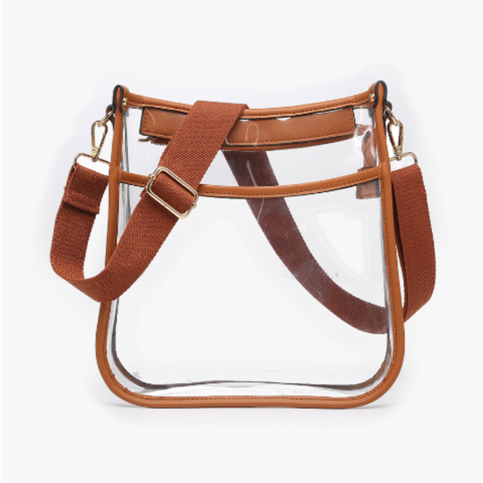 Jen & Co Jen & Co Posie Clear Crossbody Brown M2168