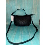 Jen & Co Jen & Co Sierra Whipstitch Shoulder Bag Black M2508