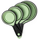 Krumbs Kitchen Krumbs Kitchen Collapsible Silicone Measuring Cups Green