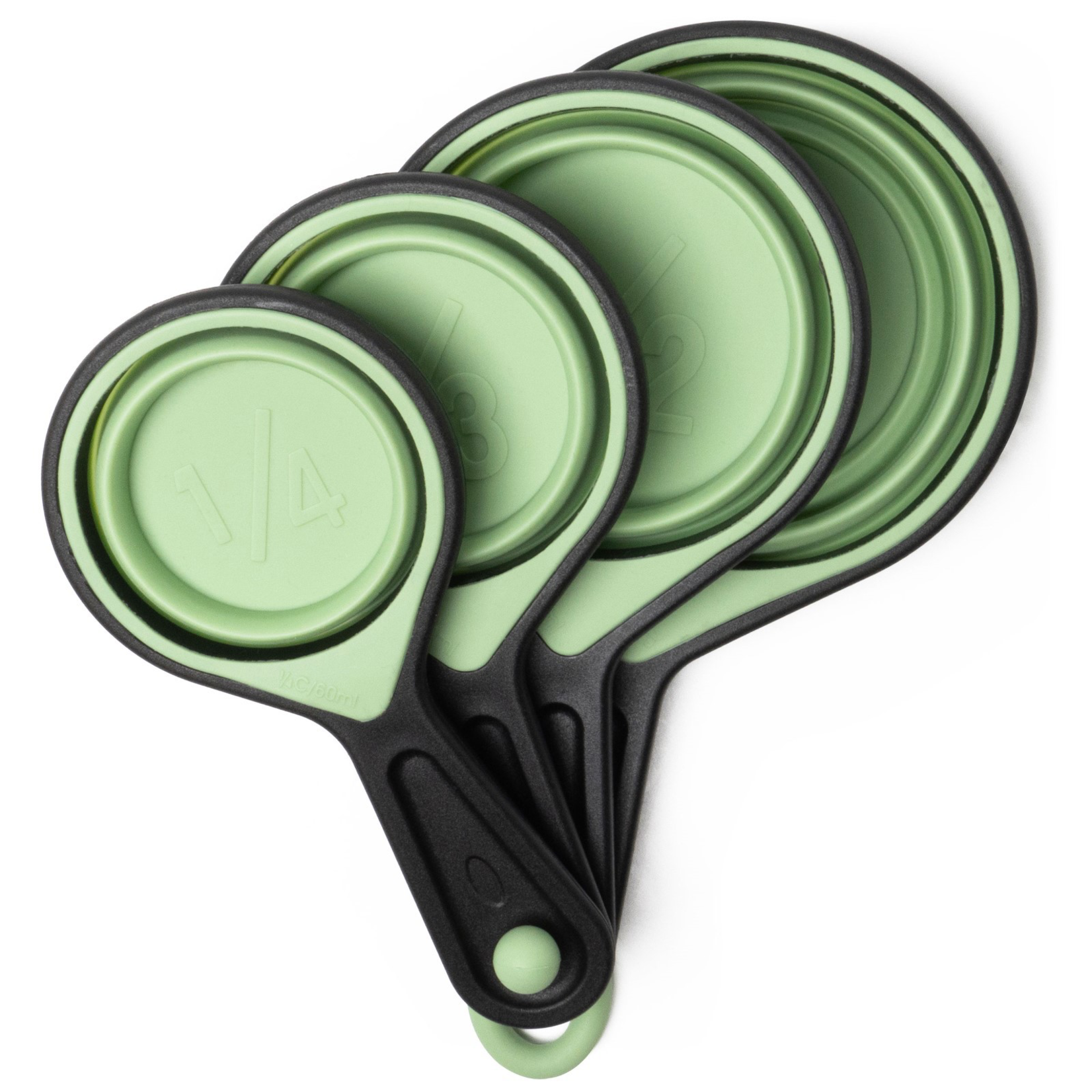 Krumbs Kitchen Krumbs Kitchen Collapsible Silicone Measuring Cups Green